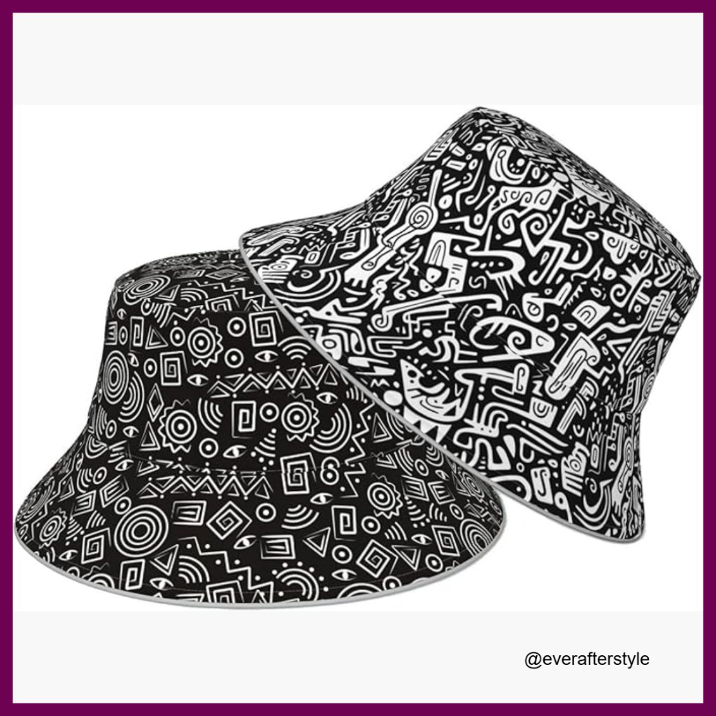 Reversible Fisherman Bucket Hat Double Sided Sun Protection Polyester